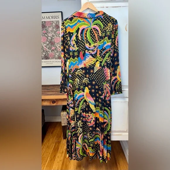 FARM RIO ๐ RARE CROSS STITCH LOOK Maxi Dress - Picture 8 of 14